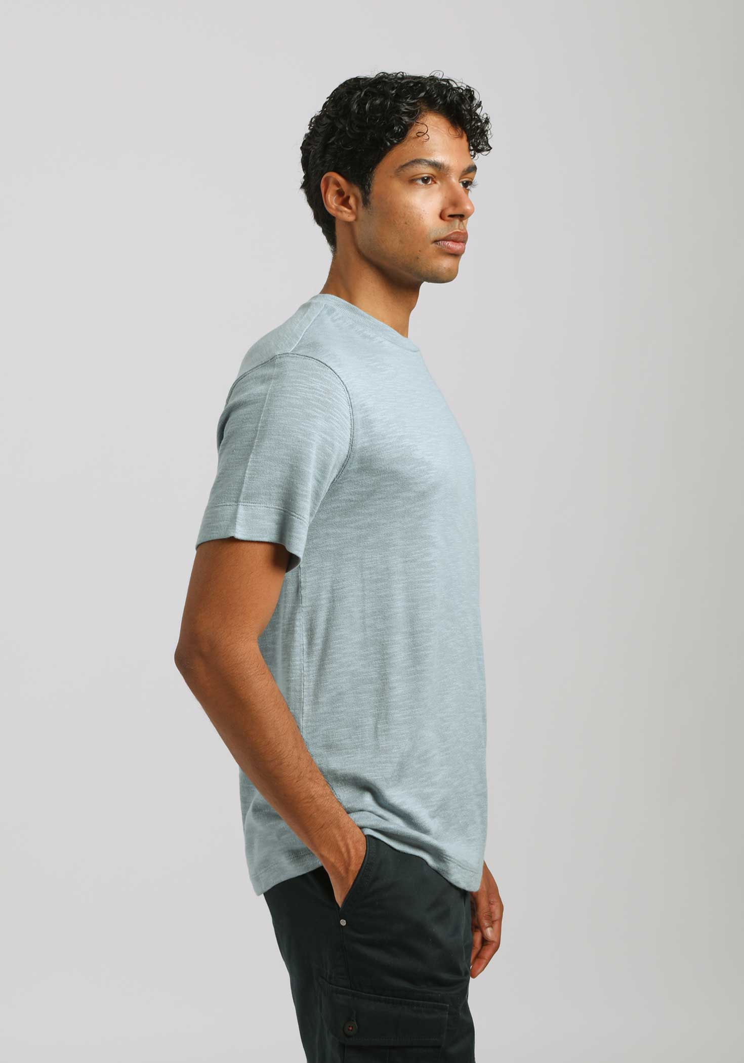 T-shirt effetto lino|Colore:Polvere