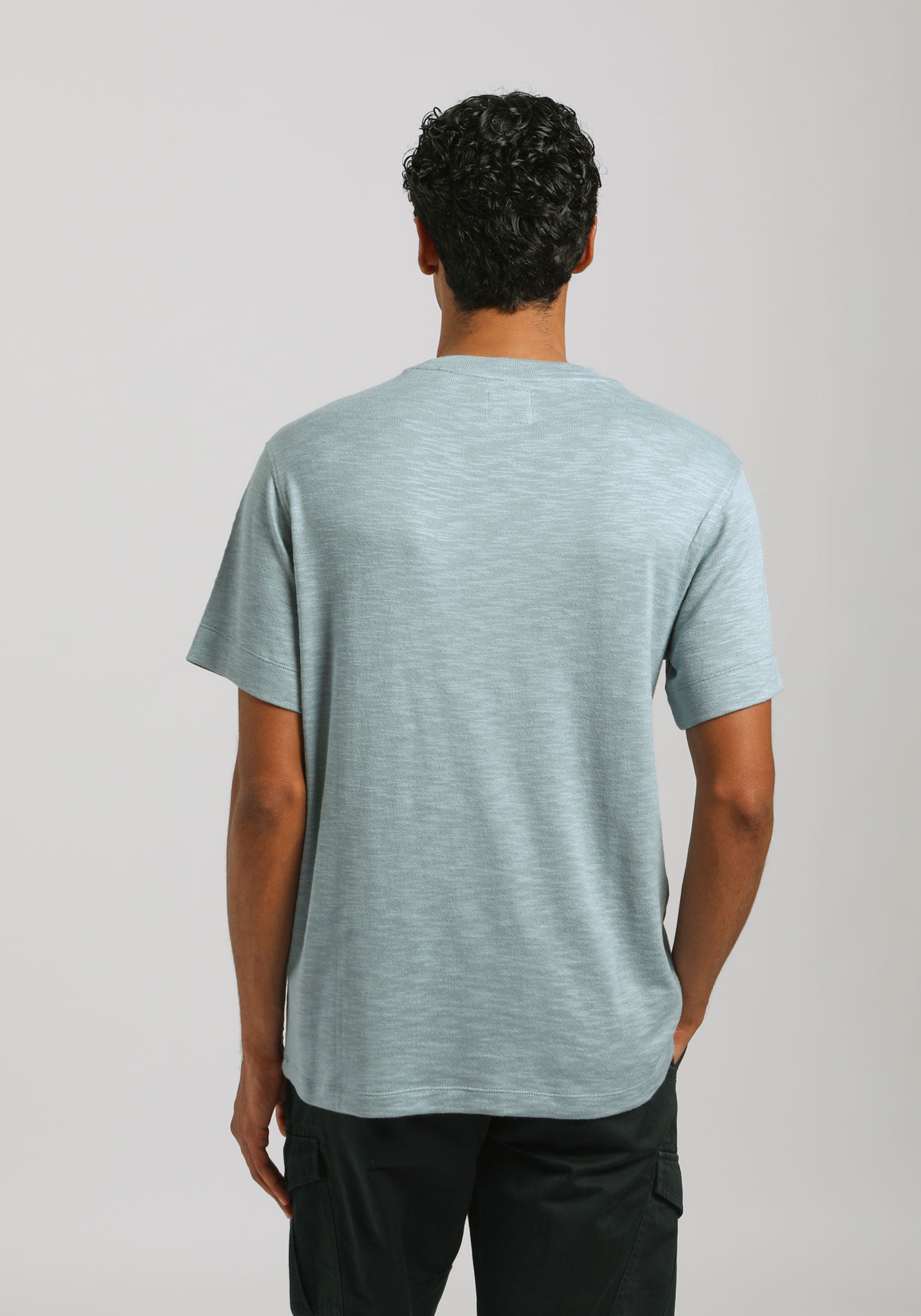 T-shirt effetto lino|Colore:Polvere