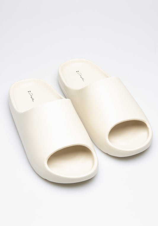 Ciabatte con suola oversize|Colore:Off white