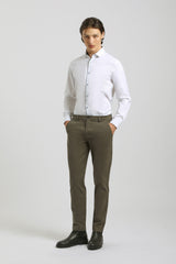 Pantaloni chino in cotone|Colore:Militare