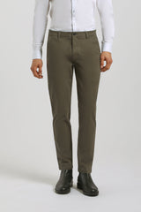 Pantaloni chino in cotone|Colore:Militare