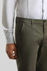 Pantaloni chino in cotone|Colore:Militare