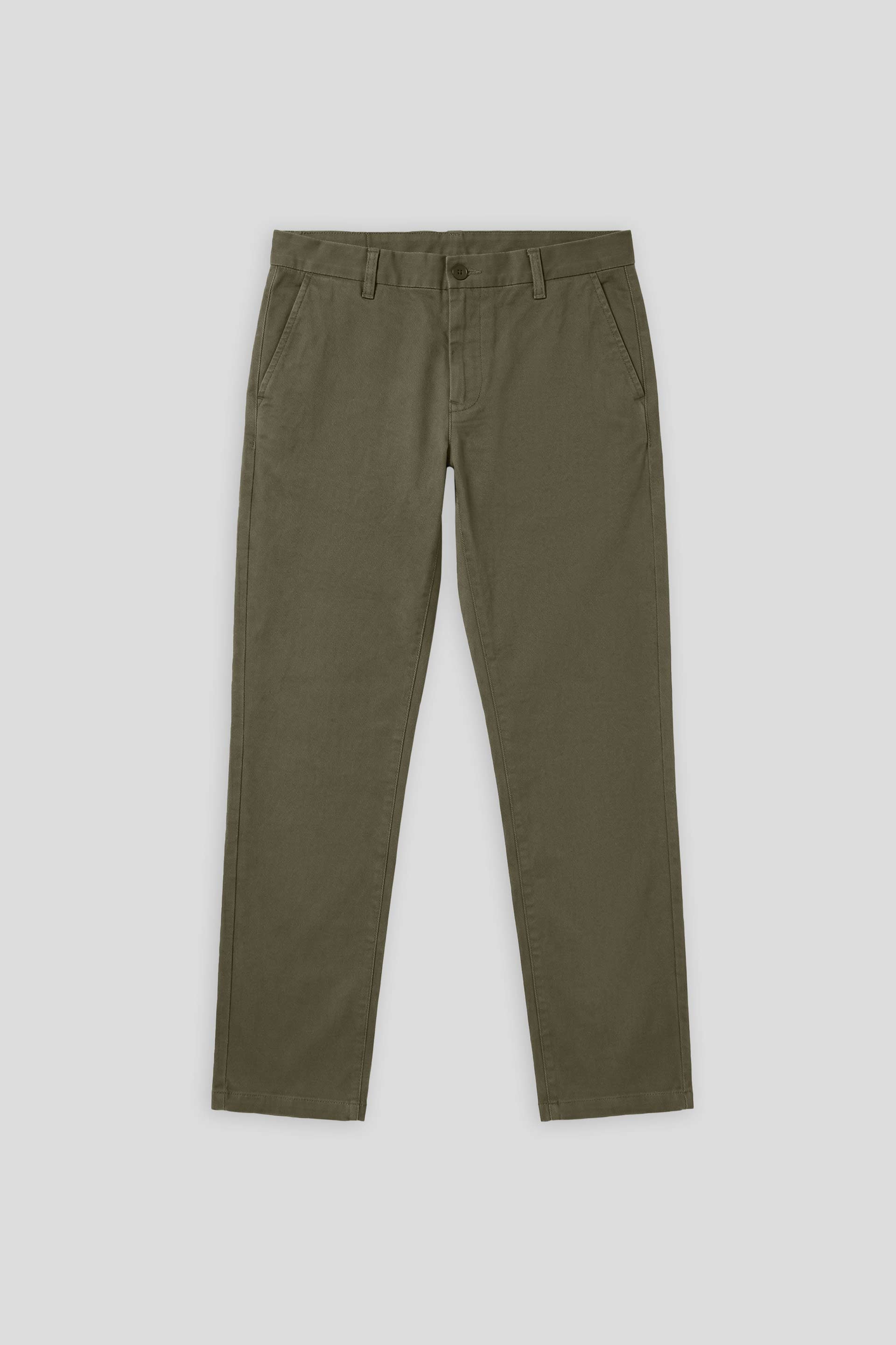 Pantaloni chino in cotone|Colore:Militare