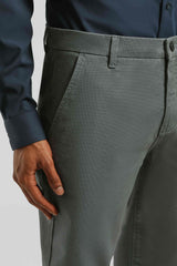 Pantaloni chino microfantasia|Colore:Grigio perla