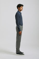 Pantaloni chino microfantasia|Colore:Grigio perla