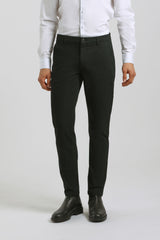 Pantaloni chino microfantasia|Colore:Nero