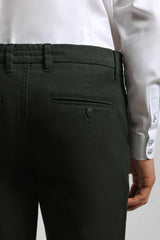 Pantaloni chino microfantasia|Colore:Nero