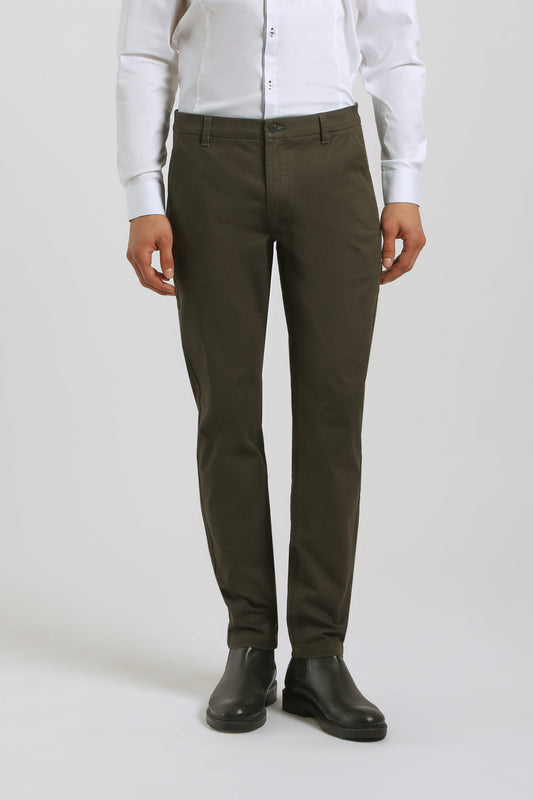 Pantaloni chino microfantasia|Colore:Salvia