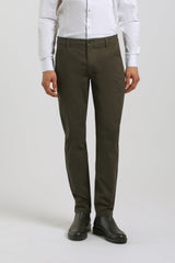 Pantaloni chino microfantasia|Colore:Salvia