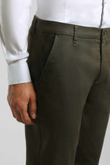Pantaloni chino microfantasia|Colore:Salvia