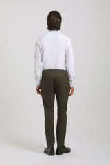 Pantaloni chino microfantasia|Colore:Salvia