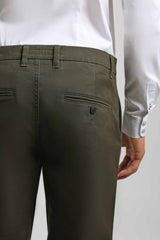 Pantaloni chino microfantasia|Colore:Salvia