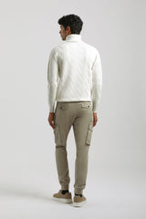 Pantaloni cargo con elastico alle caviglie|Colore:Safari