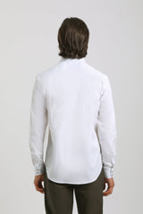 Camicia tinta unita in cotone|Colore:Bianco