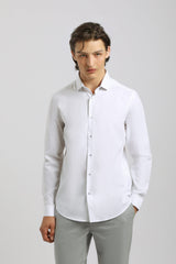 Camicia tinta unita 100% cotone|Colore:Bianco