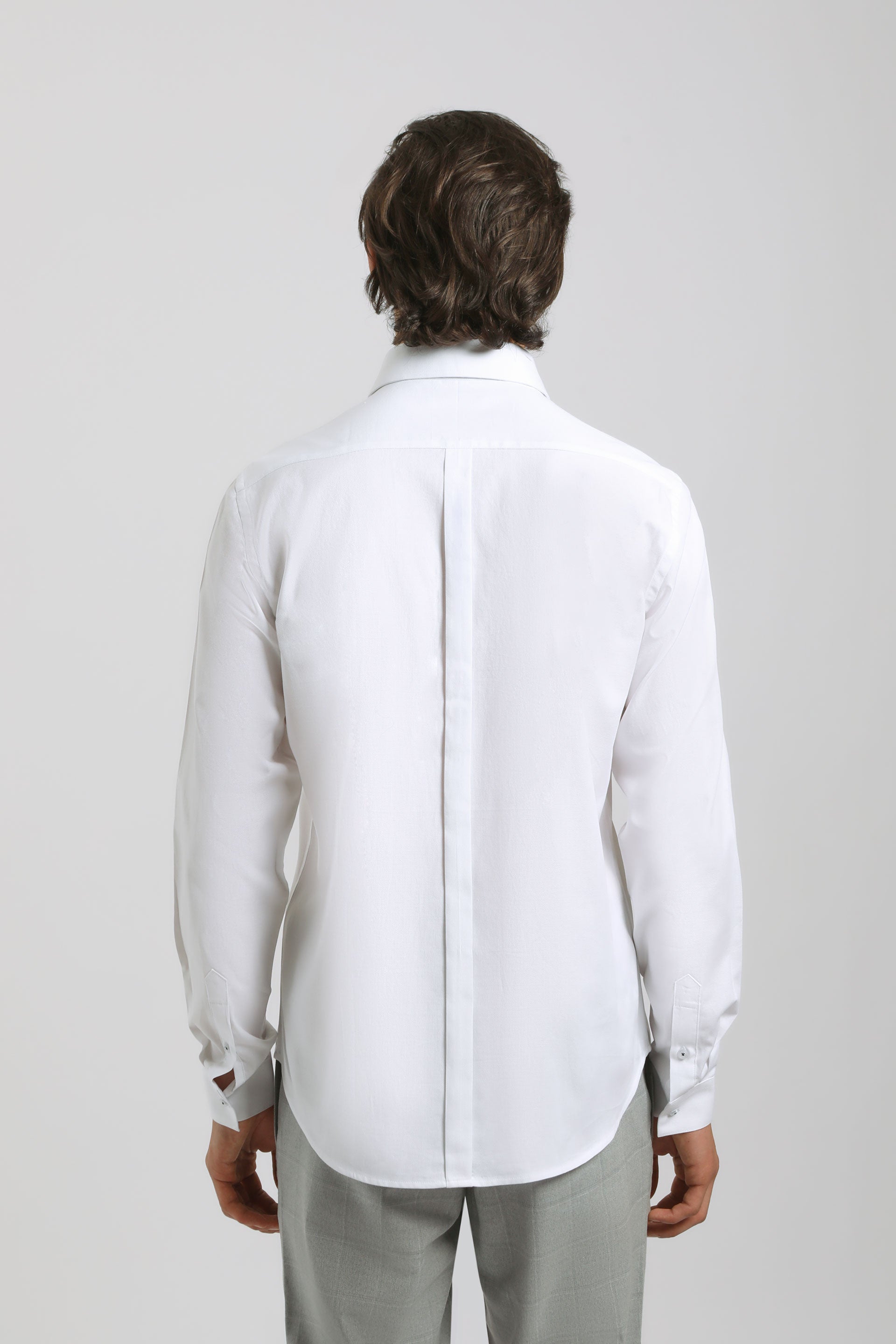 Camicia tinta unita 100% cotone|Colore:Bianco