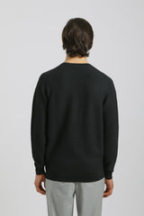 Maglia girocollo strutturata|Colore:Blue