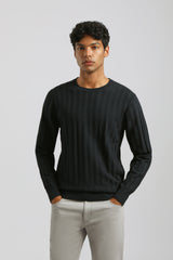 Maglia girocollo strutturata|Colore:Blue