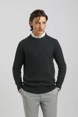 Maglia girocollo strutturata|Colore:Avion