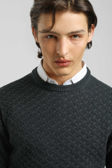 Maglia girocollo strutturata|Colore:Avion