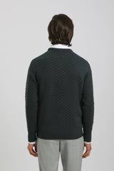 Maglia girocollo strutturata|Colore:Avion