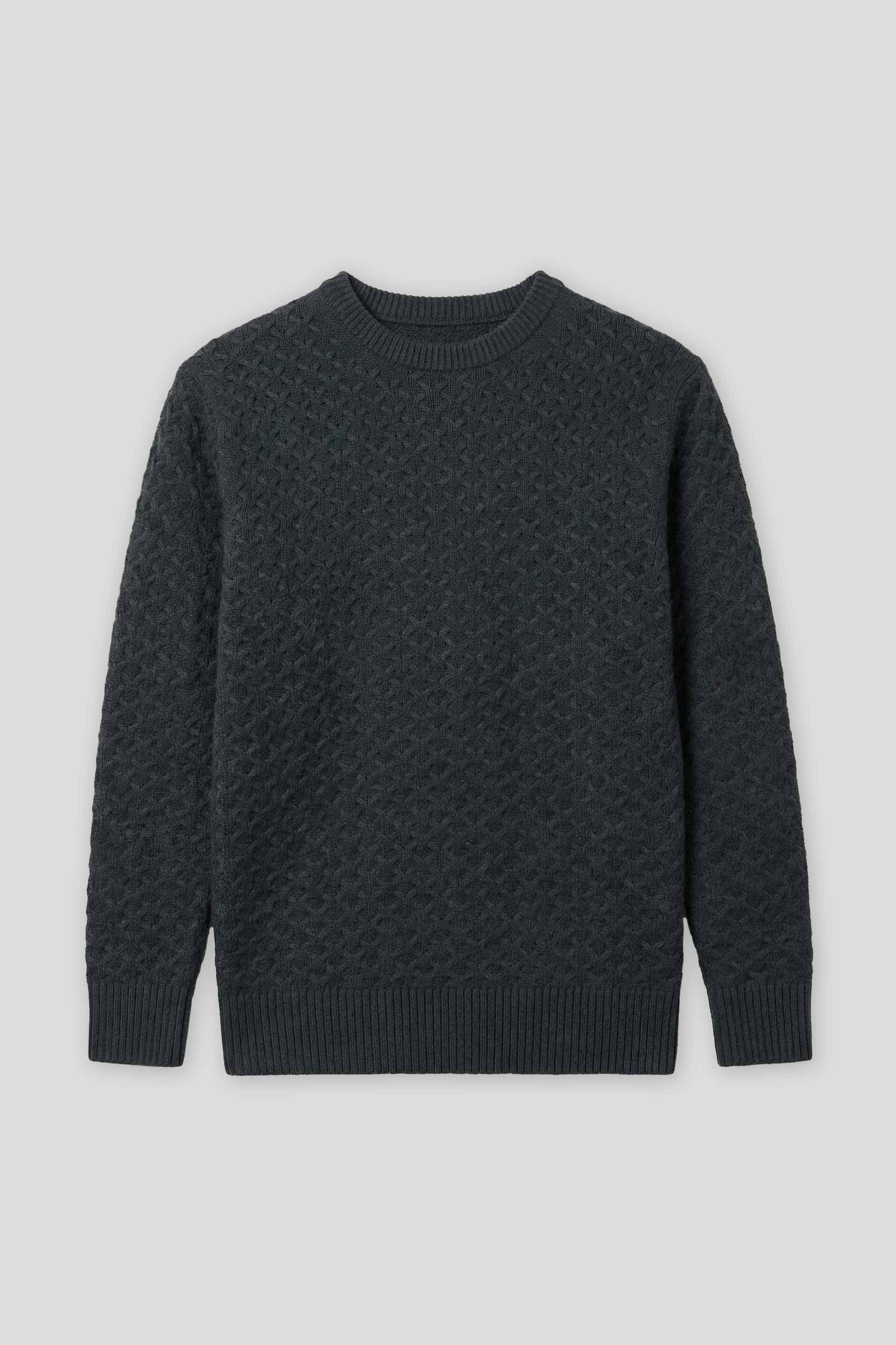 Maglia girocollo strutturata|Colore:Avion