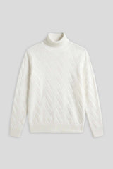 Maglia collo alto misto viscosa|Colore:Off white