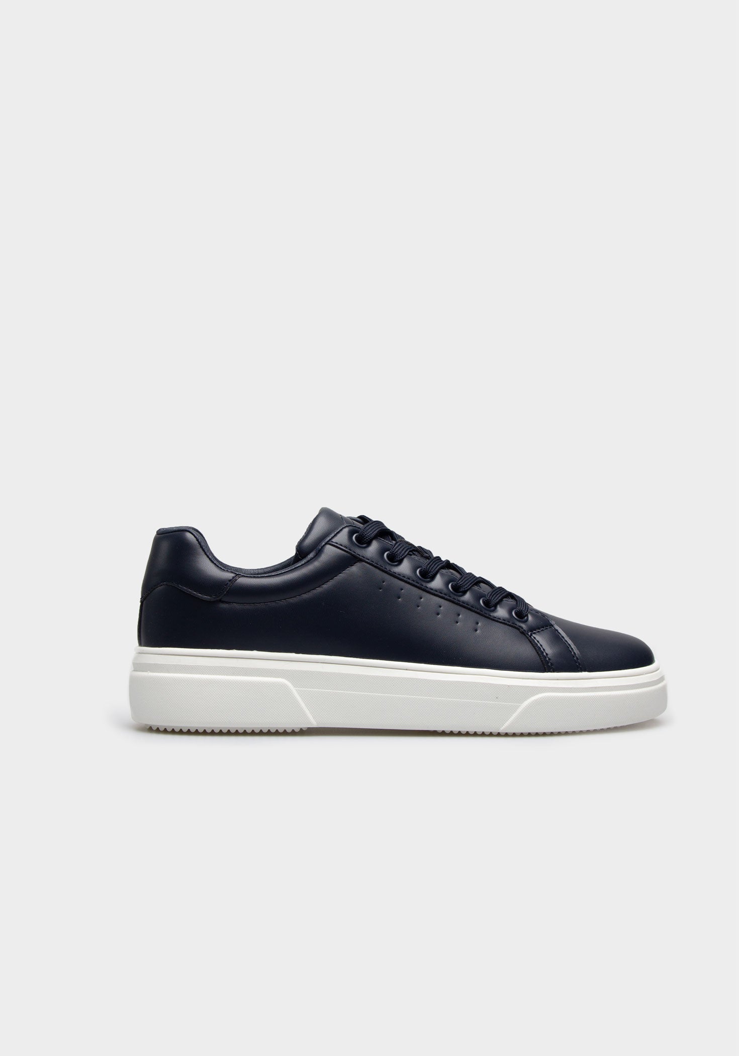 Sneakers effetto pelle|Colore:Blu scuro