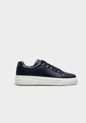 Sneakers effetto pelle|Colore:Blu scuro