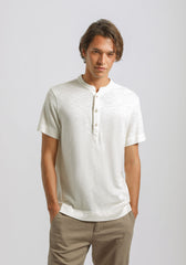 T-shirt effetto lino |Colore:Off white