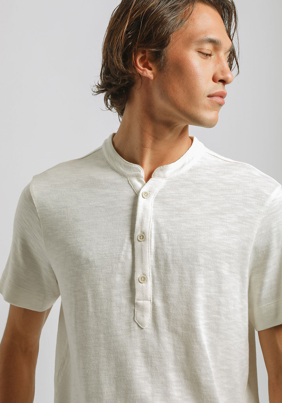 T-shirt effetto lino |Colore:Off white
