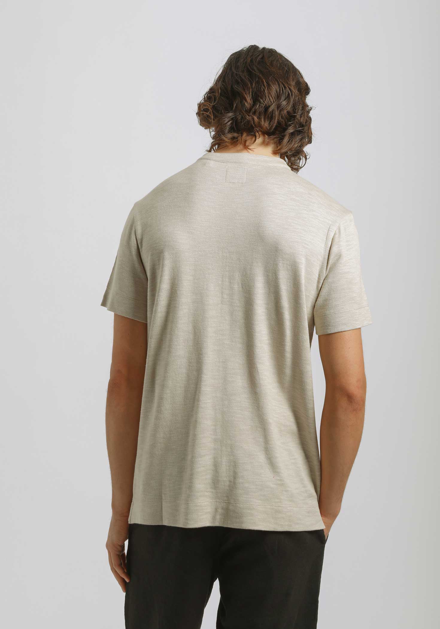T-shirt effetto lino |Colore:Beige