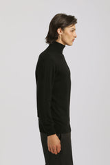 Maglia collo alto in misto viscosa|Colore:Nero