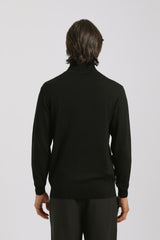 Maglia collo alto in misto viscosa|Colore:Nero