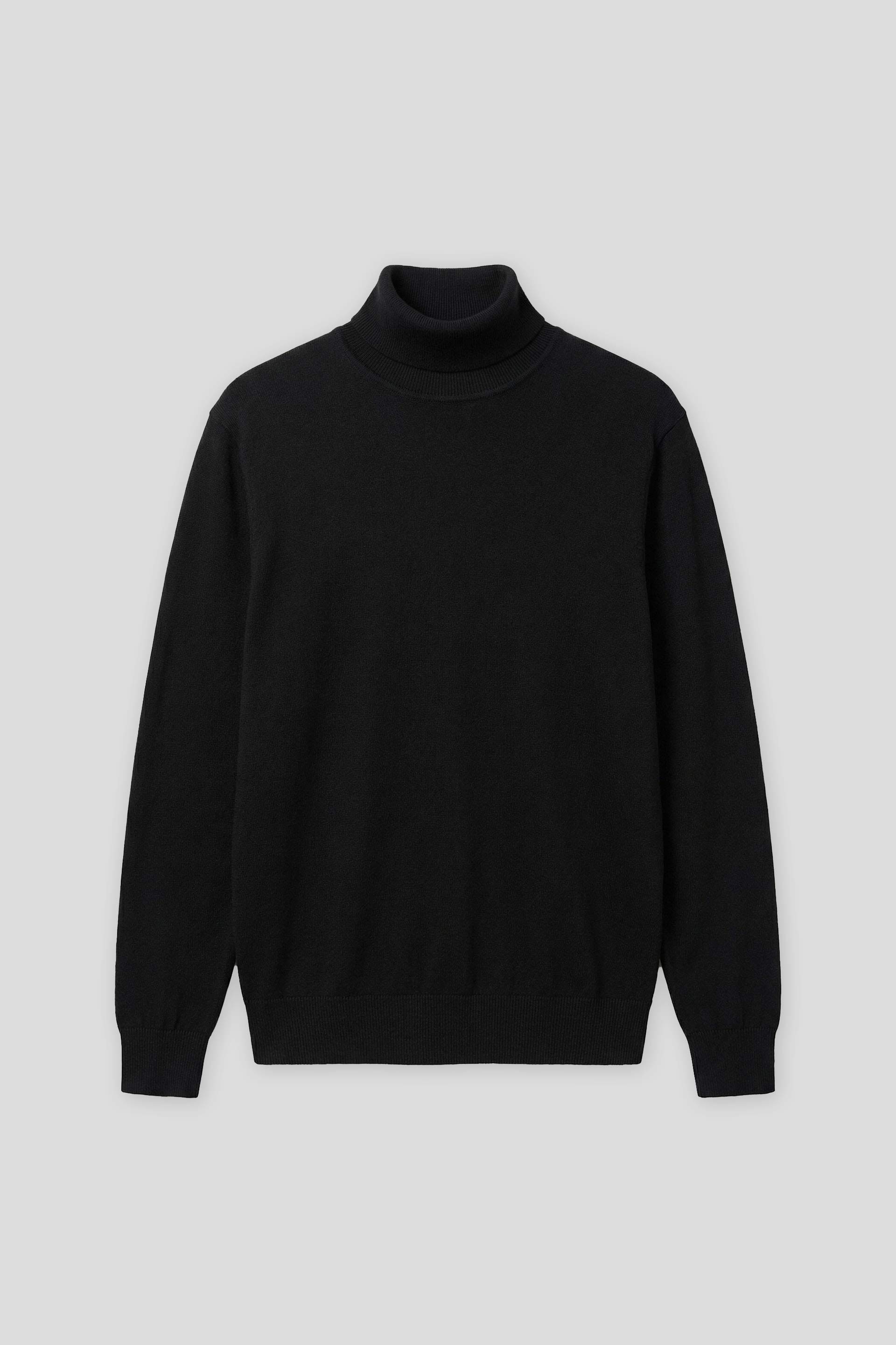 Maglia collo alto in misto viscosa|Colore:Nero