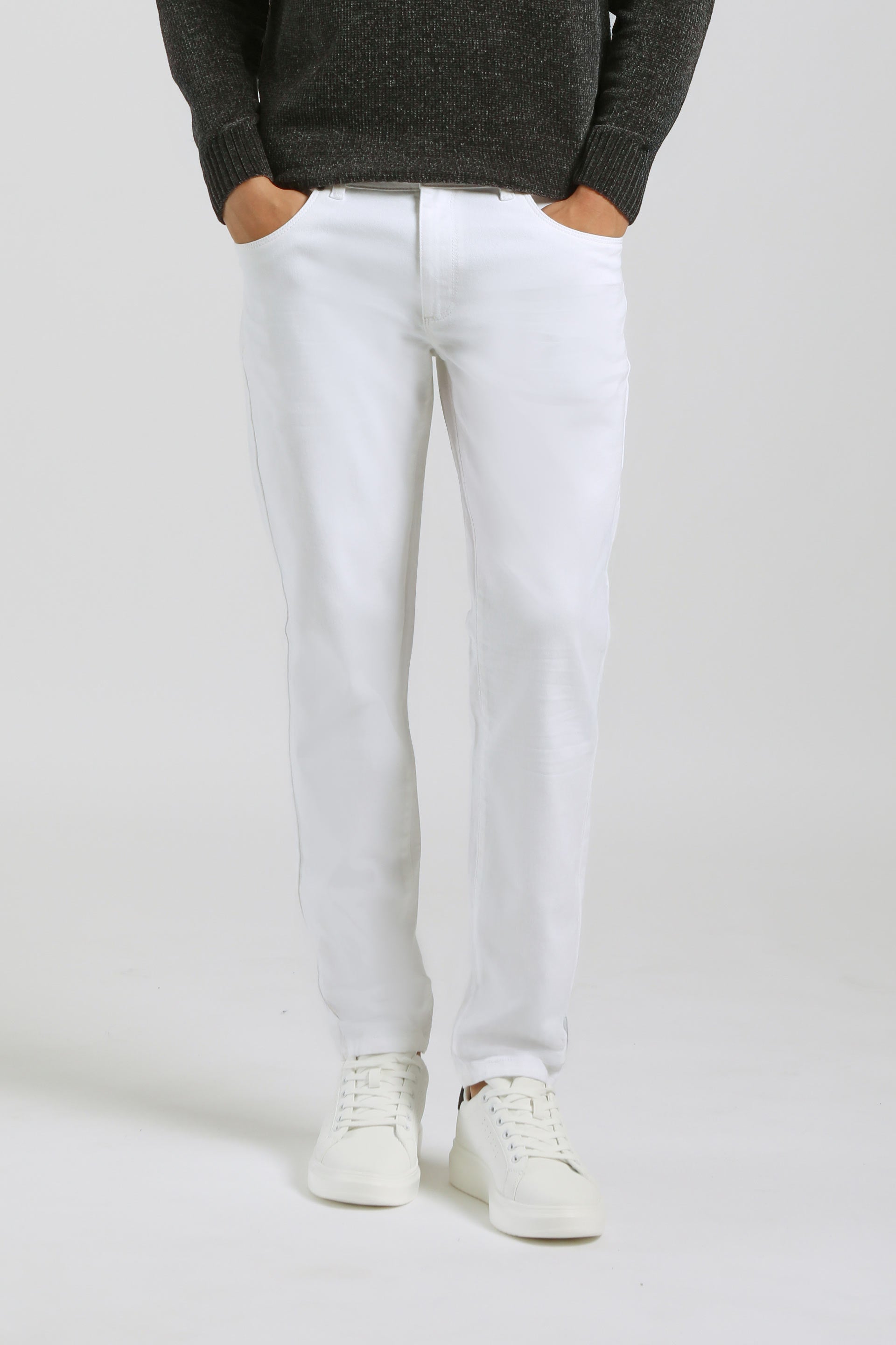 Pantaloni cinque tasche|Colore:Bianco