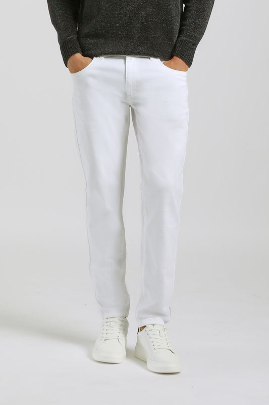 Pantaloni cinque tasche|Colore:Bianco