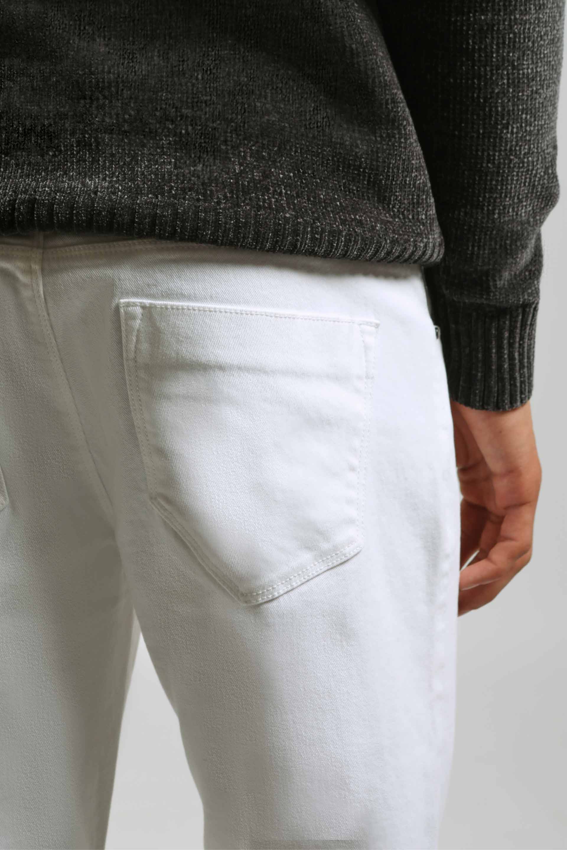 Pantaloni cinque tasche|Colore:Bianco