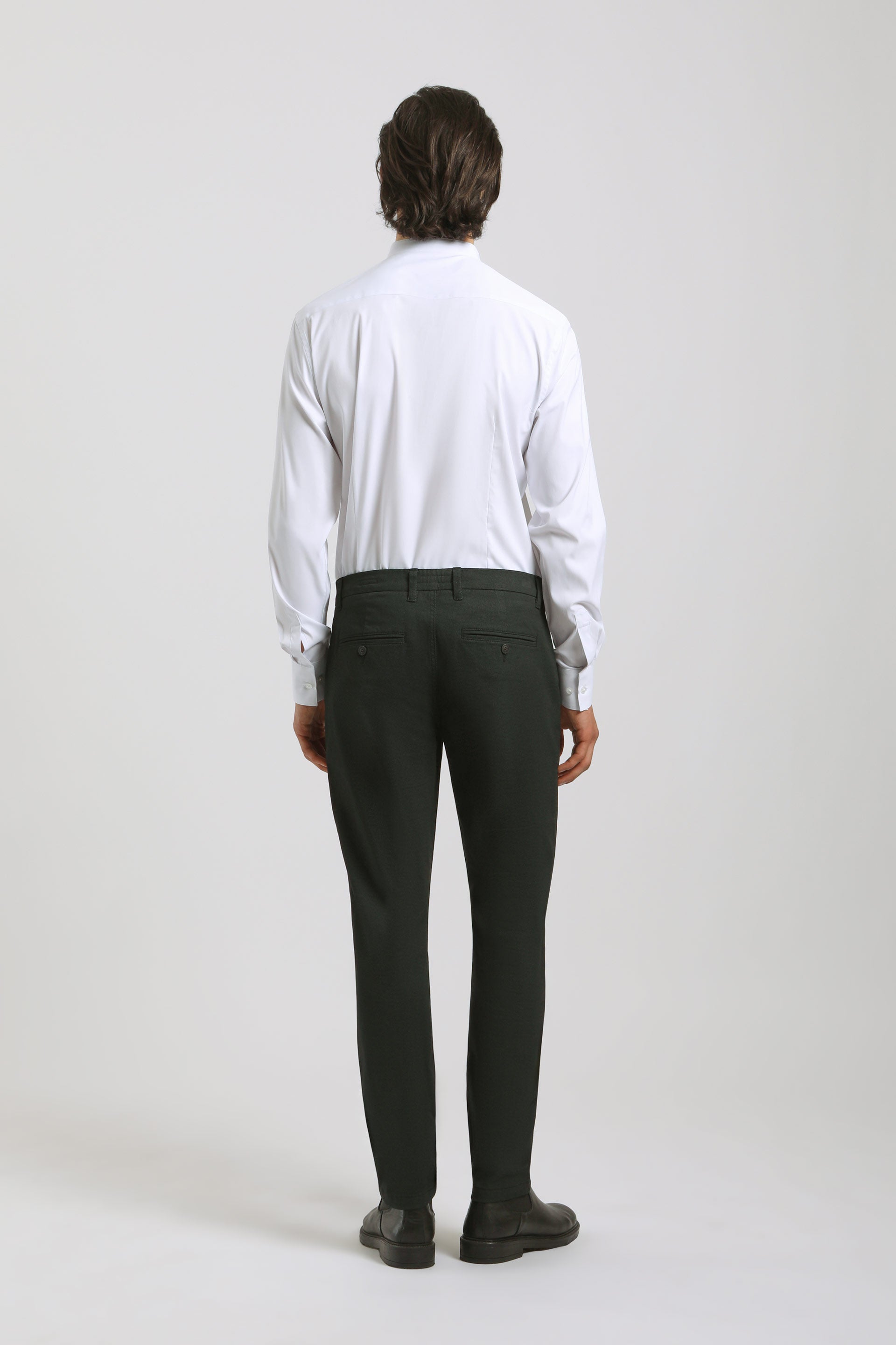 Pantaloni chino microfantasia|Colore:Nero