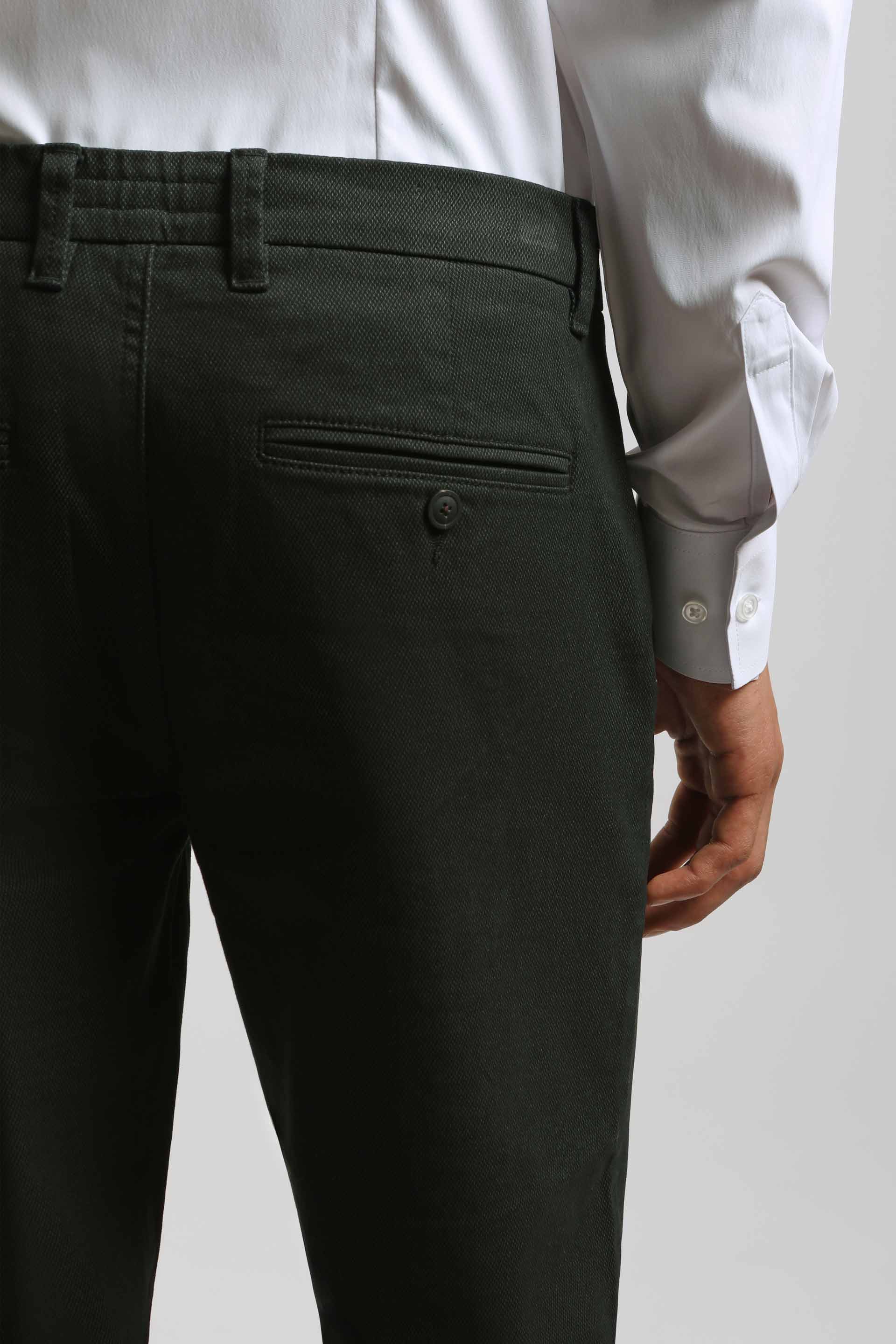 Pantaloni chino microfantasia|Colore:Nero