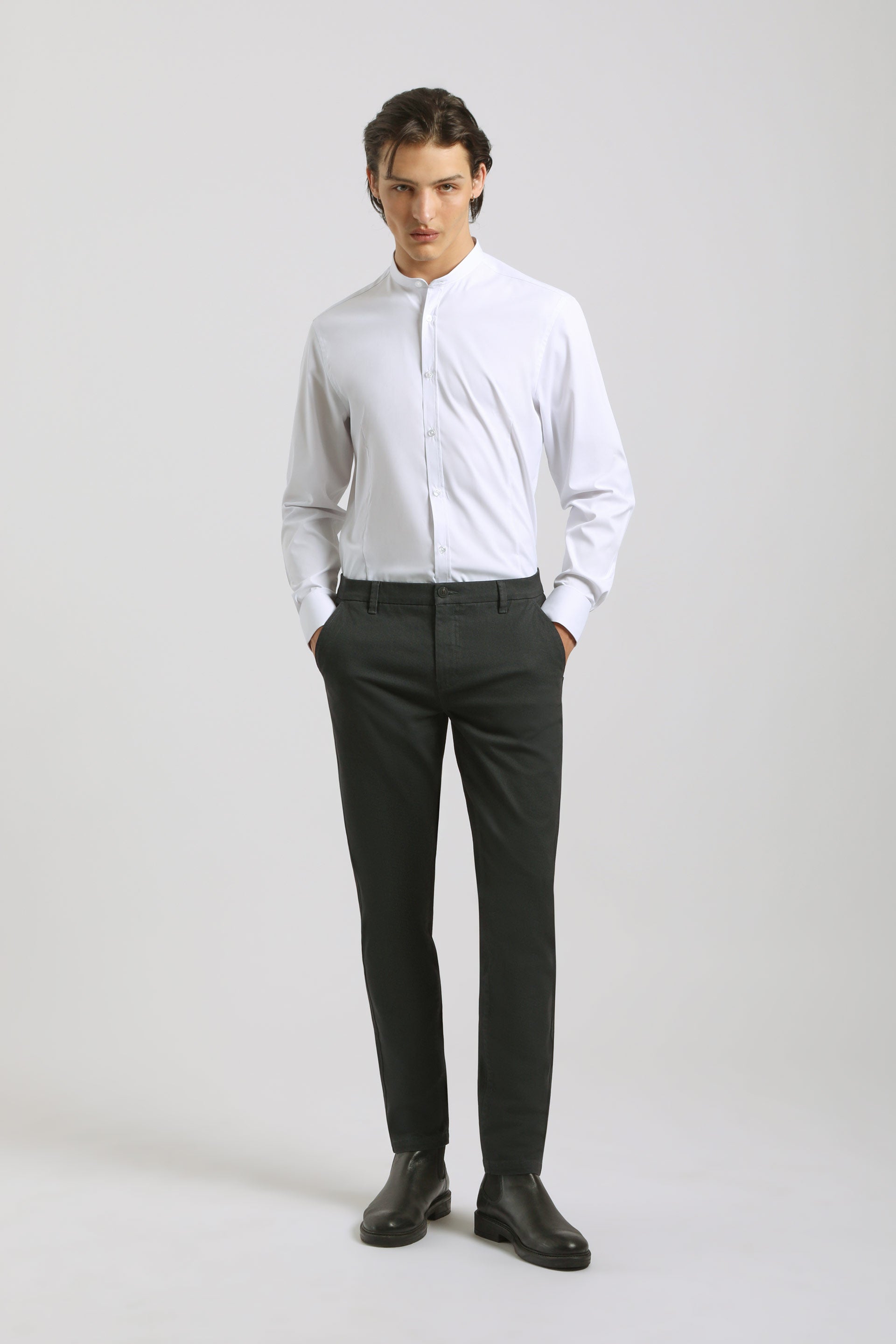 Pantaloni chino microfantasia|Colore:Blue