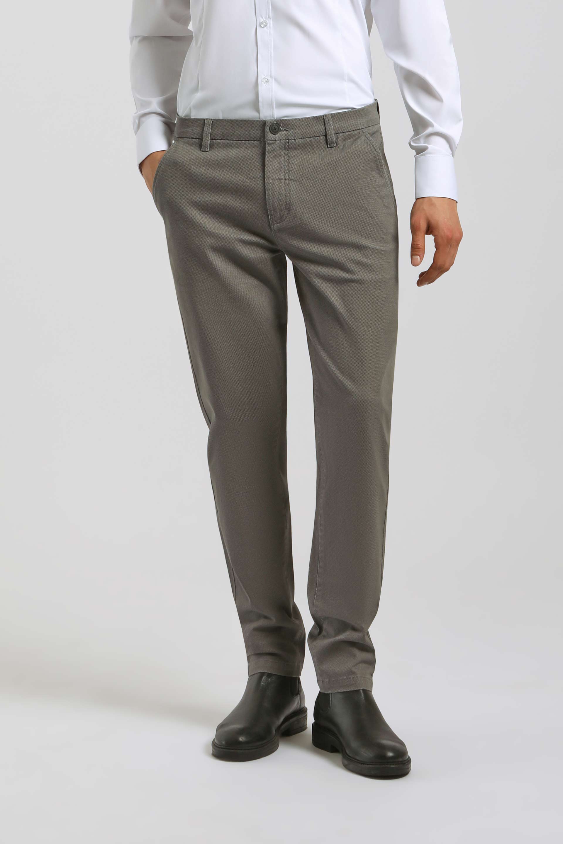 Pantaloni chino microfantasia|Colore:Sabbia