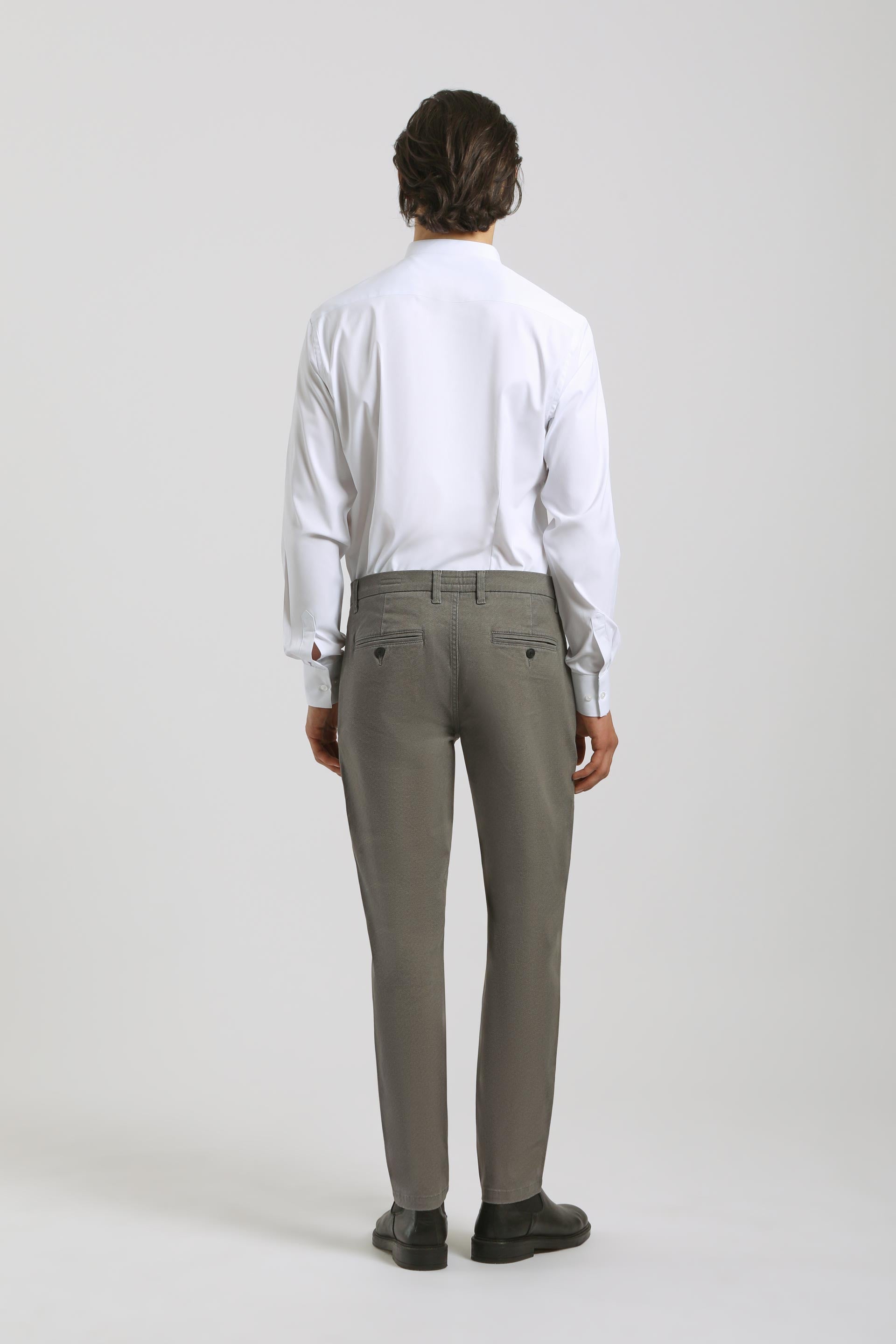 Pantaloni chino microfantasia|Colore:Sabbia