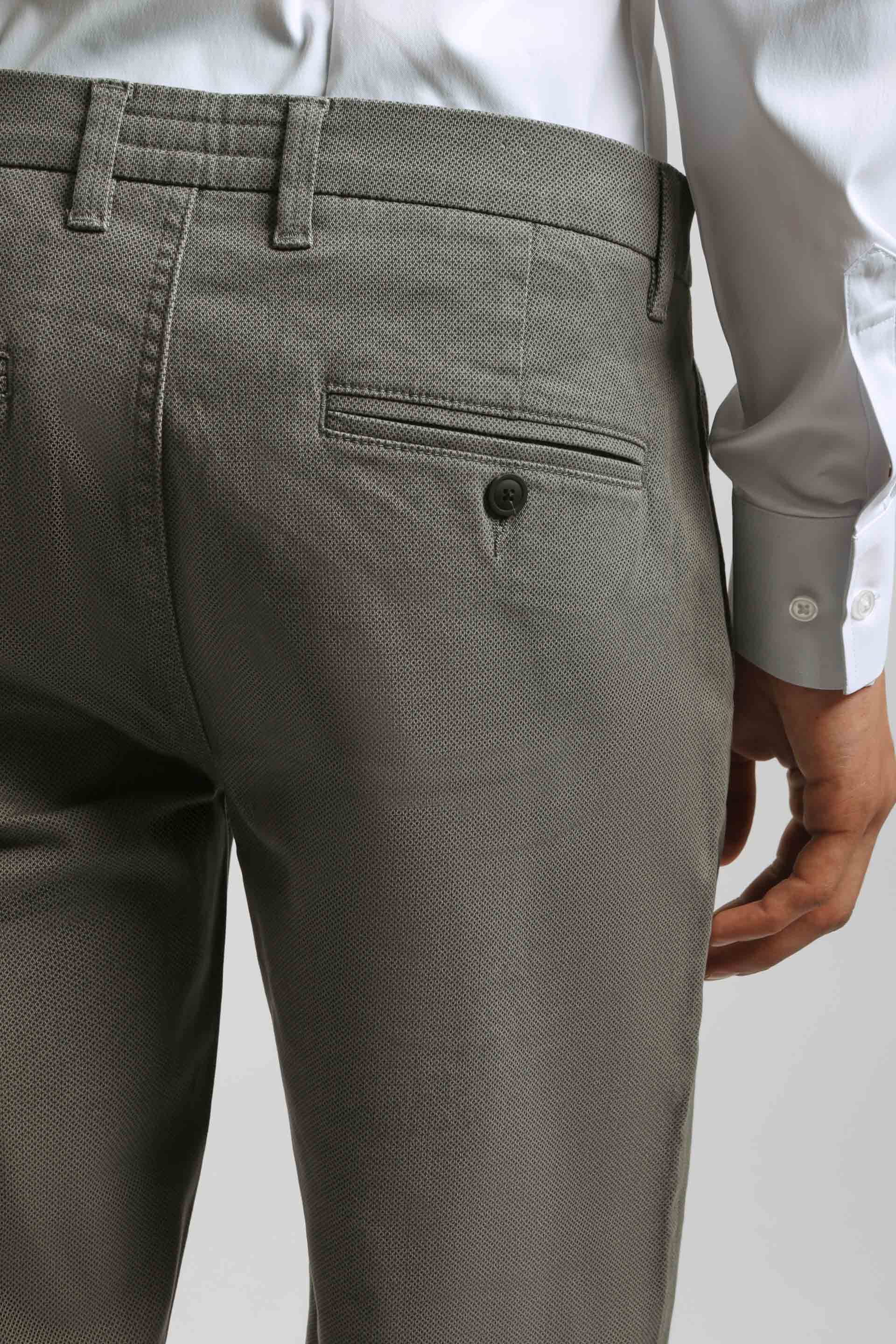 Pantaloni chino microfantasia|Colore:Sabbia