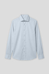 Camicia tinta unita in cotone|Colore:Cielo