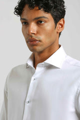 Camicia tinta unita 100% cotone|Colore:Bianco