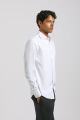 Camicia tinta unita 100% cotone|Colore:Bianco