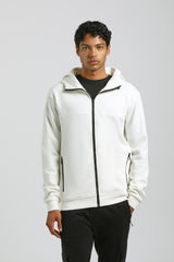 Felpa zip con cappuccio|Colore:Off white
