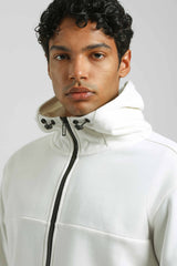 Felpa zip con cappuccio|Colore:Off white