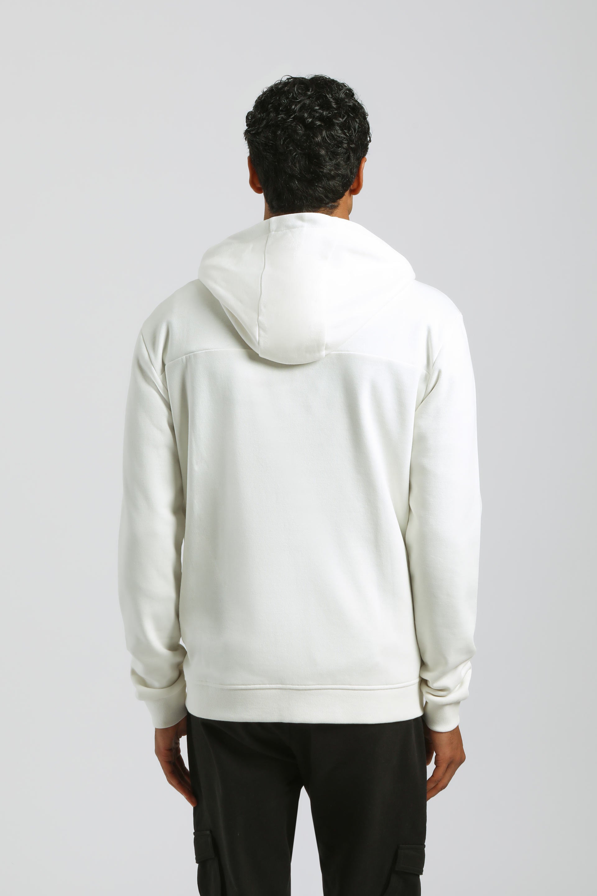 Felpa zip con cappuccio|Colore:Off white